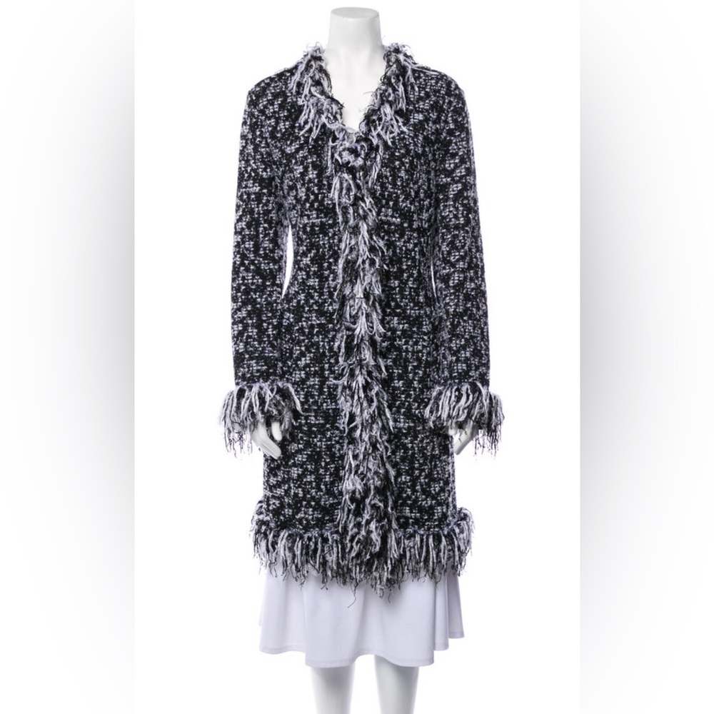 St. John sweater jacket in black and white. PRICE FIRM.